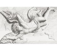 Icarus. In Greek legend, Daedalus' father Icarus built wings made of feathers and wax so they can escape from the island of Crete where they are trapped. Daedalus warns his son not to fly too close to