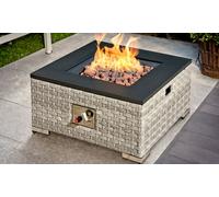RoyalFire Icarus Rattan Rising Firepit Table in Walnut Grey - Walnut Grey - PE Rattan - 1