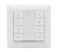 icasa Zigbee 3.0 wireless wall controller | On/Off -Dimming | 6 Scenes | Fits in 55mm frame | Compatible with Zigbee 3.0 Gateway (Can work with Homey, Hue*, IKEA Home smart*, Echo Plus®)