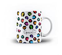 iCaseDesigner Personalised Animal Print Mug with Name and Heart. 11oz Ceramic Mug. 3. Colourful Leopard Print
