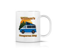 iCaseDesigner Personalised Campervan Lightweight Polymer Plastic Mug. Multiple Colour, Window & PopTop Combinations. Any Name and Message. Shatter & Crack Proof