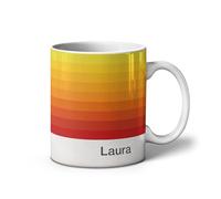 iCaseDesigner Personalised Colour Band Gradient Mug - 11oz Ceramic Mug. 31. Deep Orange-Yellow. 32 Gradients to Choose from. Add Any Name