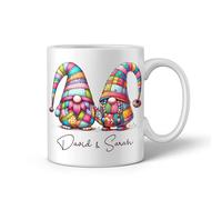 iCaseDesigner Personalised Gonk Gnome Mug - He & She Couple Gonk Cup - 11oz Ceramic.