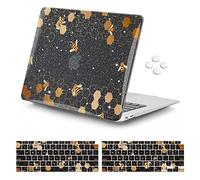 iCasso Compatible with MacBook Air 13 Inch Case 2022,2021-2018 Release A2337 M1/ A1932/A2179 with Retina Display Touch ID, Glitter Hard Shell Case with Keyboard Cover for MacBook Air 13-Glitter bee