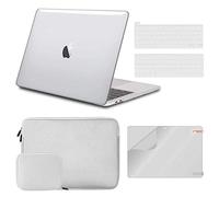 iCasso Compatible with MacBook Pro 13 inch Case A2338 M2/M1/A2289/A2251/A2159/A1989/A1706/A1708,Hard Shell Case,Sleeve,Screen Protector,Keyboard Cover for MacBook Pro 13'' with Small Bag - Clear