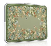 iCasso Computer Sleeve 13 inch,Cute Girly Laptop Bag Green,13-13.6 inch Waterproof Laptop Sleeve Compatible with MacBook Air Pro 13/14, HP Dell ASUS Lenovo Chromebook Notebook, Green