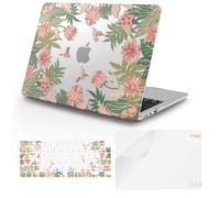 iCasso for Mac BookAir 13 case 2026-2022 A3449 A3240 A3113 A2681,Botanical Mac Book case & Keyboard Cover&Screen Film for MacBook air 13 inch m5 m4 M3 M2,Tropical Flowers
