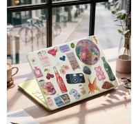 iCasso for MacBook Neo Case 13 inch 2026 | Model A3404 with A18 Pro Chip | Anti-Scratch & Crack & Fingerprint | Beige Hard Shell Cover with Keyboard Skin & Screen Protector | Vintage Stickers
