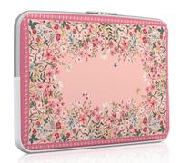 iCasso Laptop case 13 inch for MacBook Air 13-13.6 inch, Cute Laptop Sleeve for MacBook Pro 13 inch 14 inch, Slim Protective Travel Carrying Case Sleeve for 13 inch Chromebook, HP, Dell(Pink)