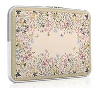 iCasso Laptop case 13 inch for MacBook Air 13-13.6 inch, Cute Laptop Sleeve for MacBook Pro 13 inch 14 inch, Slim Protective Travel Carrying Case Sleeve for 13 inch Chromebook, HP, Dell(Beige)