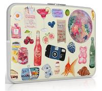 iCasso Laptop Sleeve 13 inch for MacBook Air 13-13.6 inch, Cute Laptop case for MacBook Pro 13 inch 14 inch, Slim Protective Travel Carrying Case Sleeve for 14 inch Chromebook, HP, Dell, Stickers
