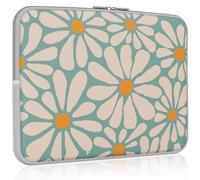 iCasso Laptop Sleeve 13 inch for MacBook Air 13-13.6 inch, Cute Laptop case for MacBook Pro 13 inch, Slim Protective Travel Carrying Case for MacBook Pro 14 inch, Chromebook, HP, Dell, Green Floral