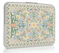 iCasso Laptop Sleeve 13 inch for MacBook Air 13-13.6 inch, Vintage MacBook Neo/Pro 13 inch case, Slim Protective Travel Carrying Case for MacBook Pro 14 inch, Chromebook, HP, Green Boho Floral