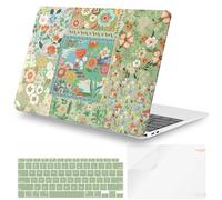 iCasso MacBook Air 13 inch Case M1 2020 A2337 Green Flower