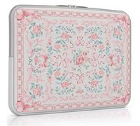 iCasso MacBook Neo Sleeve for MacBook Air 13-13.6 inch, Retro Bow Pink | Laptop Sleeve 13 In for MacBook Neo/Pro 13 In, 14 Inch Chromebook, HP, Dell with Slim Protective Travel Carrying, Cute