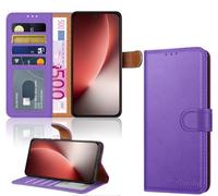 iCatchy Case for Honor Magic 8 Lite with 4 Card Slots Leather Wallet Flip Book Magnetic Closure Kickstand Shockproof Protective Phone Cover compatible with Honor Magic 8 Lite (Lilac)