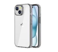 iCatchy Case for iPhone 15 6.1-inch, Non-Yellowing Anti Slip [Military Grade Drop Protection] Shockproof Bumper Cover Scratch Resistant Clear Back (Black)
