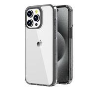 iCatchy Case for iPhone 15 Pro Max 6.7-inch, Non-Yellowing Anti Slip [Military Grade Drop Protection] Shockproof Bumper Cover Scratch Resistant Clear Back (Black)