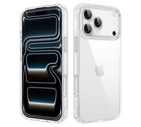 iCatchy Case for iPhone 17 Pro Max 6.9-Inch, Shockproof Bumper Phone Cover Military-Grade Protection Anti-Yellowing Clear Back (Clear)