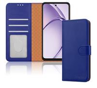 iCatchy Case for Oppo A40 4G / Oppo A60 5G Leather Wallet Book Flip Folio Stand View Magnetic Protect RFID Blocking Cover compatible with Oppo A40 4G / Oppo A60 5G Phone Cover (Blue)