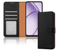 iCatchy Case for Oppo A40 4G / Oppo A60 5G Leather Wallet Book Flip Folio Stand View Magnetic Protect RFID Blocking Cover compatible with Oppo A40 4G / Oppo A60 5G Phone Cover (Black)