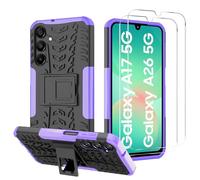 iCatchy Case for Samsung A17 5G / A26 5G, Heavy Duty Hard Tough Dual Layer Hybrid Shockproof Cover Compatible with Galaxy A26 / A17 Phone Case (Purple)