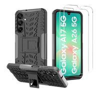 iCatchy Case for Samsung A17 5G / A26 5G, Heavy Duty Hard Tough Dual Layer Hybrid Shockproof Cover Compatible with Galaxy A26 / A17 Phone Case (Black)