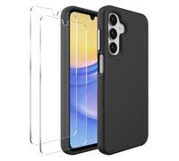 iCatchy Case for Samsung A17 A16 A26 Phone and 2X Screen Protector, Heavy Duty Rugged Military Grade Dual Layer Shockproof Matte Phone Cover (Black)