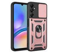 iCatchy Case for Samsung Galaxy A05s Phone Camera Cover Shockproof Heavy-duty Military Rugged Ring Holder Kickstand for Samsung A05s (Rose Gold)