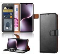iCatchy for Honor Magic 7 Lite Case with 4 Card Slots Leather Wallet Flip Book RFID Blocking Magnetic Closure Kickstand Shockproof Protective Phone Cover Compatible with Honor Magic 7 Lite (Black)