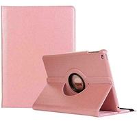 iCatchy For iPad 10.2 Case 9th/8th/7th Generation (2021/2020/2019 Model) 360 Leather Wallet Rotating Durable Protective Cover (Rose Gold)
