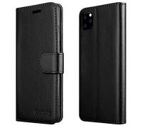 iCatchy For iPhone 11 Wallet Case 6.1 Inch Flip Book Cover Leather Phone Case Card Slots Kickstand Magnetic Closure Shockproof Protective (Black)