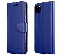 iCatchy For iPhone 11 Wallet Case 6.1 Inch Flip Book Cover Leather Phone Case Card Slots Kickstand Magnetic Closure Shockproof Protective (Blue)