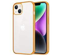 iCatchy for iPhone 14 Case/iPhone 13 Case 6.1-Inch, Shockproof Bumper Phone Cover, Anti-Yellowing Clear Back Compatible with iPhone 14/13 (Yellow)