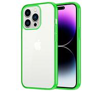 iCatchy for iPhone 14 Pro Max Case 6.7-Inch, Perfectly fits your device + Supports wireless charging + Shockproof Bumper Cover + Anti-Scratch Clear Back (Green)