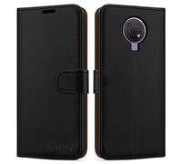 iCatchy for Nokia G10 Case Leather Wallet Book Flip Folio Stand View Card Slots Cover (Black)