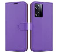 iCatchy for Oppo A57 Case Leather Wallet Book Flip Folio Stand View Cover with Card Slots and Kickstand for Oppo A57 Phone (Lilac)