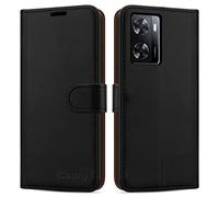 iCatchy for Oppo A57 Case Leather Wallet Book Flip Folio Stand View Cover with Card Slots and Kickstand for Oppo A57 Phone (Black)