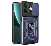 iCatchy for Oppo A60 5G / Oppo A40 4G Case, Slide Camera Full Body Protective Shockproof Silicone Tough Hard Armour Military Protective Cover compatible For Oppo A60 5G / A40 4G Phone (Blue)