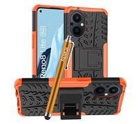 iCatchy for Oppo Reno 8 Lite 5G Case, Heavy Duty Hard Tough Dual Layer Hybrid Shockproof Cover compatible For Oppo Reno 8 Lite 5G Phone Case (Orange)