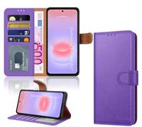 iCatchy for Samsung Galaxy A27 Case, [RFID Blocking] Premium PU Leather Wallet Flip Cover with 4 Card Slots, Cash Pocket, Kickstand and Magnetic Closure - Shockproof Protective Book Case (Lilac)