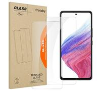 iCatchy For Samsung Galaxy A53 5G Screen Protector Premium Tempered Glass Full Coverage Protection Clear Bubble Anti-Scratch (Pack 2)