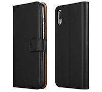 iCatchy For Xperia L3 Case Wallet Book [Stand View] Card Case Cover Magnetic Closure Full Protection Premium Leather Folio Case for Sony Xperia L3 Phone (Black)