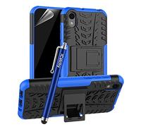iCatchy Honor 8S Case Heavy Duty Tough Rugged Shockproof Hybrid Kickstand Hard Case Cover for Huawei Honor 8S (Blue)