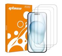 iCatchy Screen Protector iPhone 17e / iPhone 16 / iPhone 15/15 Pro 6.1-Inch, HD Clear Tempered Glass Film (3-Pack)