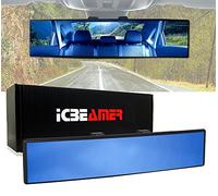 ICBEAMER 10.6" 270mm "Flat Blue Surface" Universal Fit Wide Angle Panoramic Auto interior Rear view Blind Spot Mirror