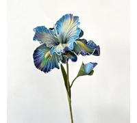 ICBOX 5pcs Blue Iris Artificial Flower Real Touch Artificial Flowers (Blue)
