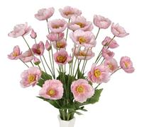 ICBOX Faux Poppy Flowers,8PCS Pink Silk Poppies 23.2in Artificial Poppy Flowers Fake Poppies for Wedding Bouquet Party Table Centerpiece Arrangement Home Decor(Pink)