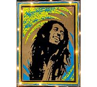 ICC Bob Marley Laughing Poster 30x40 In Hippie Bohemian Tapestry Psychedelic Flag Gift Wall Hanging Dorm Decor Blanket Tapestries Hippy Hippie Rasta Reggie Collage Mat Decoration (Green)
