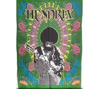 ICC Hippie Jimi Hendrix Guitar Poster Wall Hanging Tapestries Jimmie Hendrix Classic Rock legend Music Tapestry Jimmy Bohemian Decoration Psychedelic Hippy Vintage Decor 30 x 40 Inches Green
